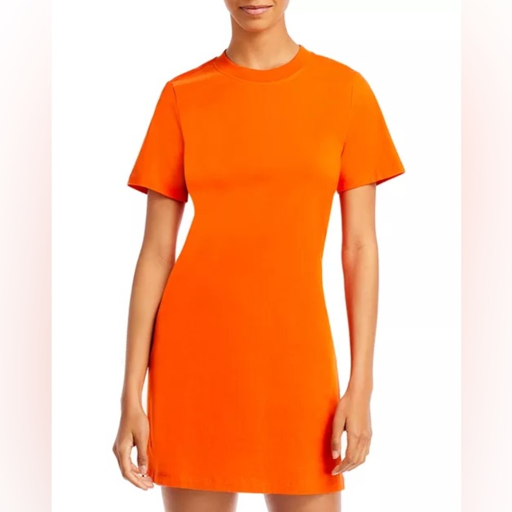 Alice + Olivia Orange Evie Tie Back Tee Dress size M